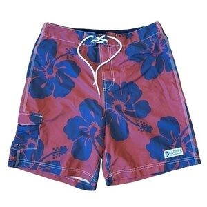 Tommy Hilfiger swim trunks, blue/red, Mens size medium